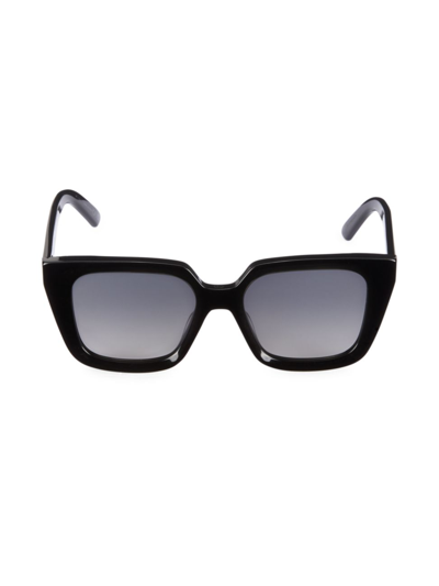 Shop Dior Women's Midnight S1i 53mm Geometric Sunglasses In Black