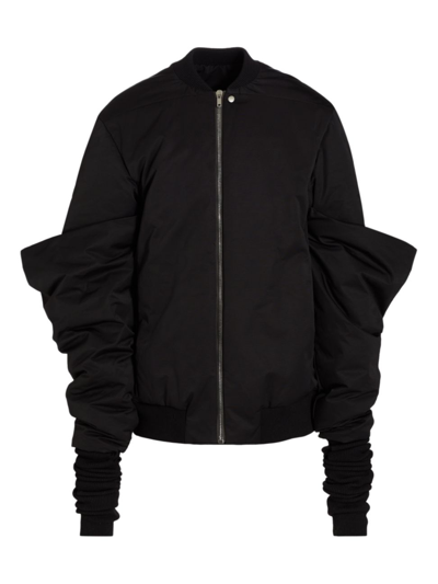 Shop Rick Owens Men's Gauntlet Bomber Jacket In Black