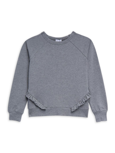 Shop Splendid Little Boy's & Boy's Maisey Cotton-blend Sweatshirt In Heather Charcoal