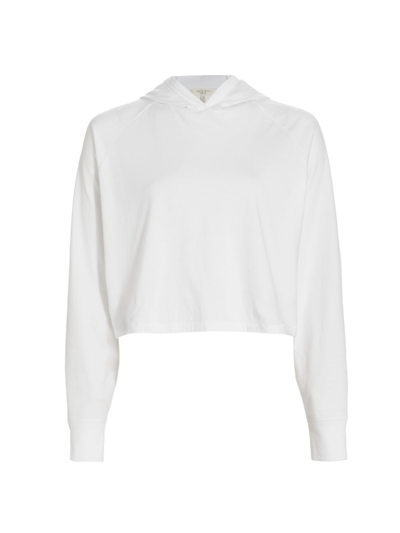 Shop Rag & Bone Women's Principal Cropped Hoodie In White