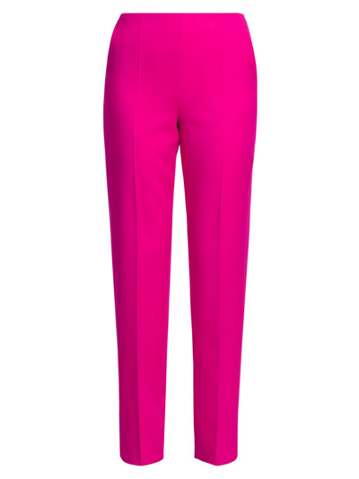 Shop Giorgio Armani Women's Wool Tuxedo Pants In Pink