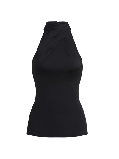 Shop Et Ochs Women's Ida Twisted Halterneck Top In Black