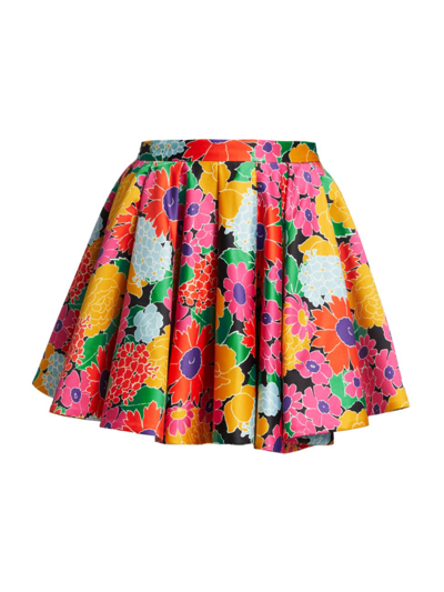 Shop Amur Women's Lotus Floral Miniskirt In Colorful Pop Floral