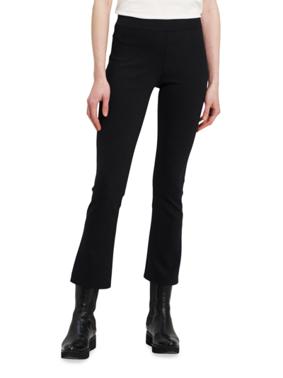 Shop Theory Women's Slim Kick-flare Ponte Pants In Black