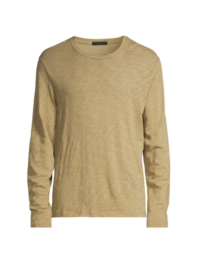 Shop Atm Anthony Thomas Melillo Men's Distressed Long Sleeve T-shirt In Harvest