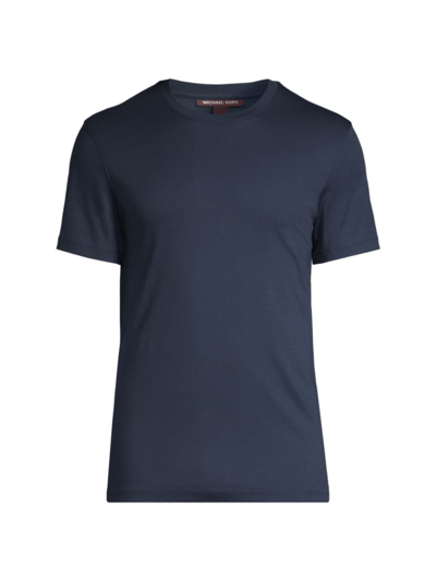 Shop Michael Kors Men's Sleek Crewneck T-shirt In Midnight