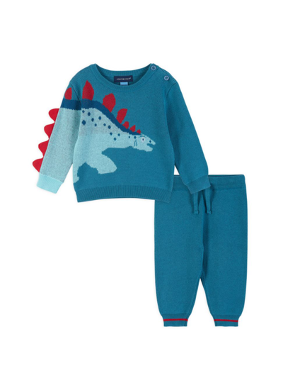 Shop Andy & Evan Baby Boy's Dinosaur Sweater & Pants Set In Neutral
