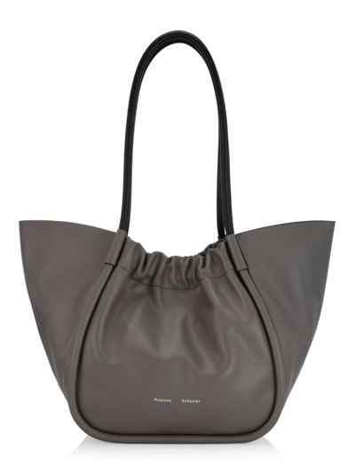 Shop Proenza Schouler Women's Ruched Leather Tote In Stone