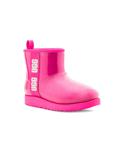 Shop Ugg Girl's Classic Clear Mini Boots In Taffy Pink