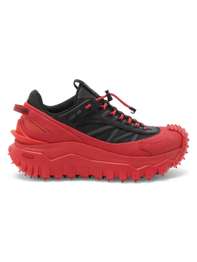 Shop Moncler Women's Trailgrip Gtx Low-top Sneakers In Red