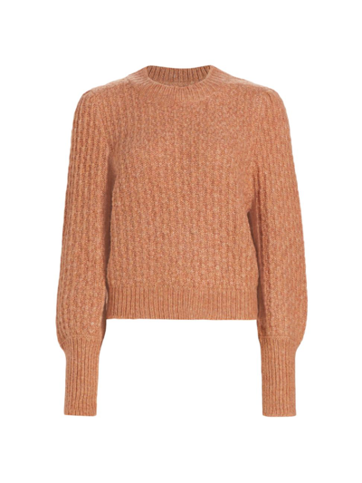 Shop The Westside Women's Tara Alpaca-blend Sweater In Burnt Sienna