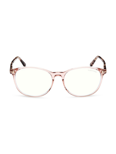 Shop Tom Ford Women's 53mm Pantos Blue Block Glasses In Pink