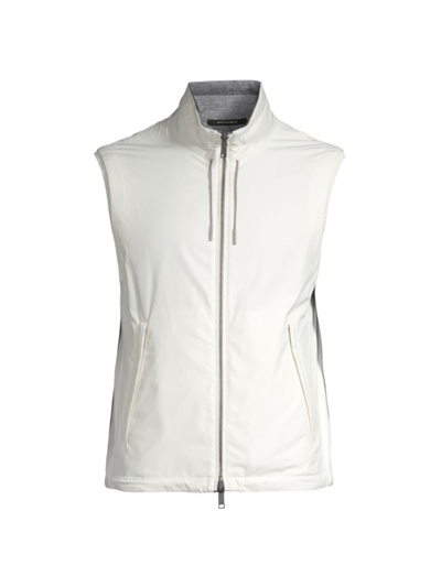 Shop Zegna Men's Zephyr Zip-up Vest In White