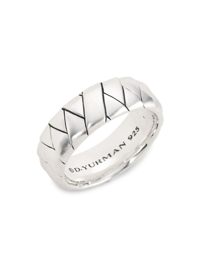 Shop David Yurman Men's Silver Wrap Band Ring