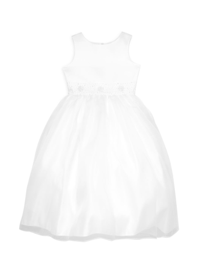 Shop Us Angels Little Girl's & Girl's Elizabeth Beaded Fit-&-flare Dress In Ivory
