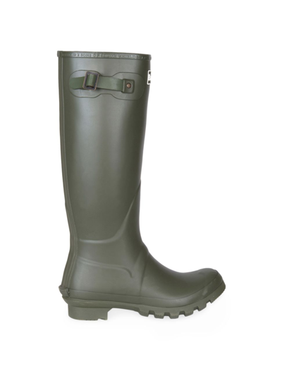 Shop Barbour Women's Bede Tall Rubber Rainboots In Olive