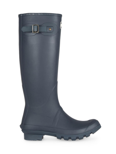 Shop Barbour Bede Tall Rubber Rainboots In Navy
