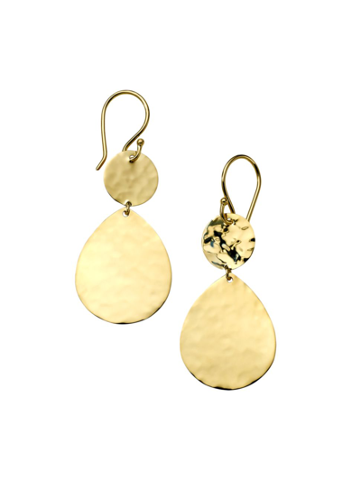 Shop Ippolita Women's Snowman 18k Yellow Gold Double-drop Earrings