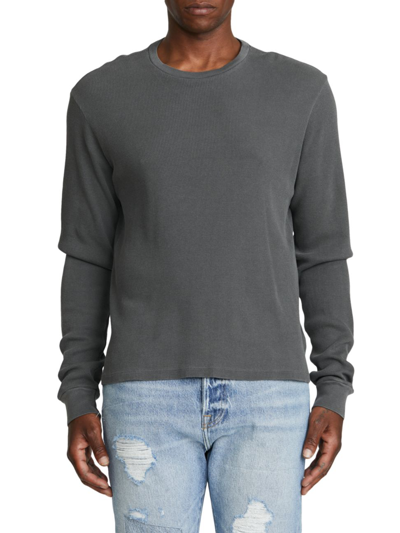 Shop Nsf Men's Thermal Long-sleeve Shirt In Pigment Black