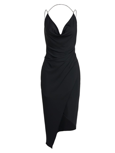 Shop Et Ochs Women's Ila Asymmetric Chain-strap Midi-dress In Black