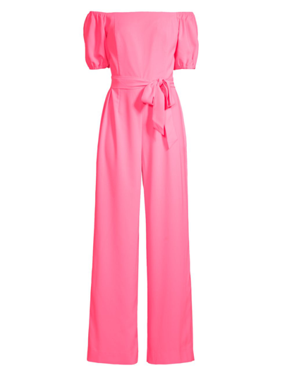 Lilly Pulitzer Jada Off-the-shoulder Jumpsuit In Pink Isle | ModeSens
