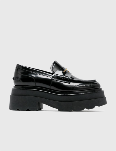 Shop Alexander Wang Carter Platform Loafers In Black