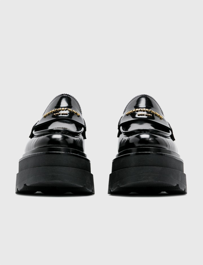 Shop Alexander Wang Carter Platform Loafers In Black