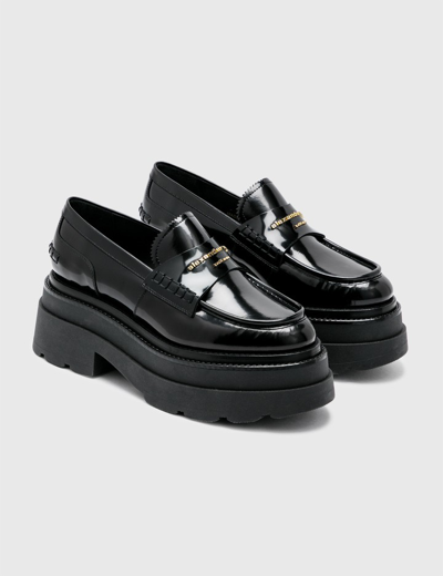 Shop Alexander Wang Carter Platform Loafers In Black