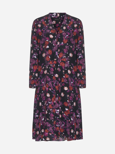 Shop Isabel Marant Falco Floral Print Silk Dress