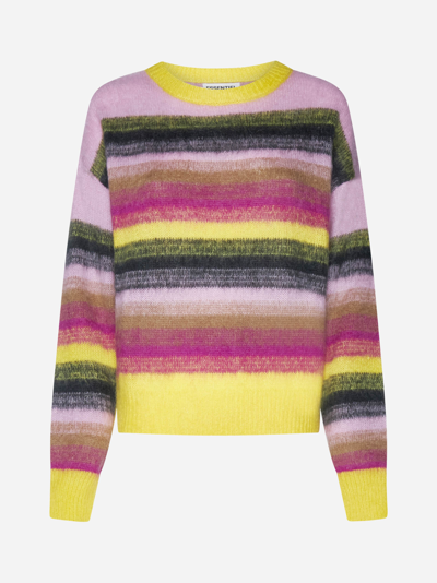 Shop Essentiel Antwerp Como Striped Mohair-blend Sweater