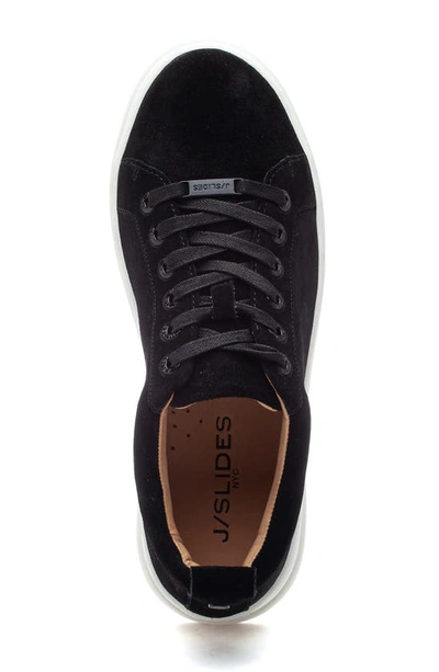 Shop J/slides Nyc Jslides Noca Platform Lace-up Sneaker In Black Suede