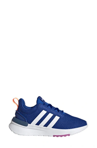 Shop Adidas Originals Kids' Racer Tr21 Sneaker In Royal Blue/ White/ Beam Orange