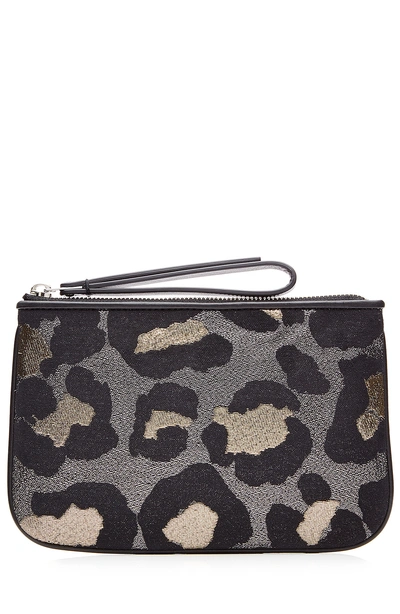 Marc By Marc Jacobs Animal Print Zip Clutch In Multicolored