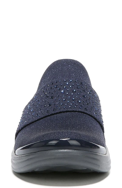 Shop Bzees Pizazz Slip-on Sneaker In Navy Sparkle Knit Fabric