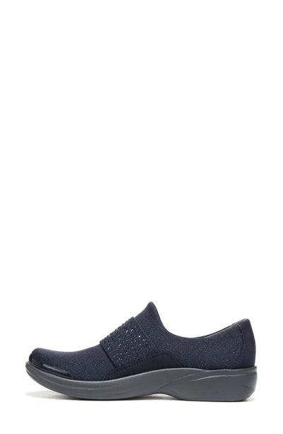 Shop Bzees Pizazz Slip-on Sneaker In Navy Sparkle Knit Fabric