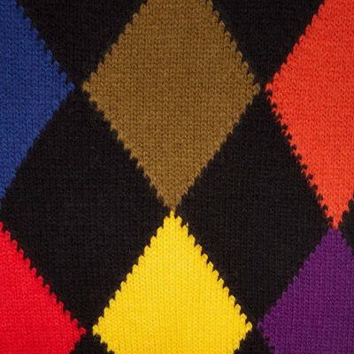 Shop La Doublej Argyle Scarf In Multicolor