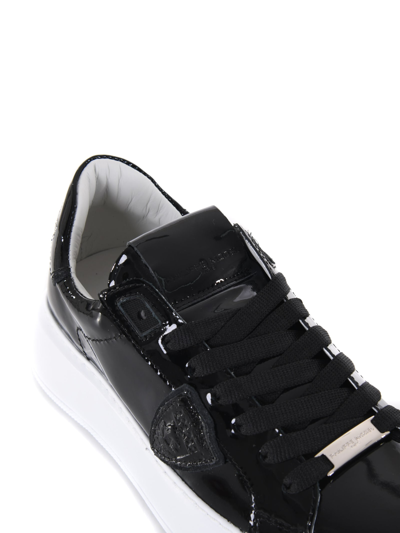 Shop Philippe Model Sneakers Temple Low In Nero