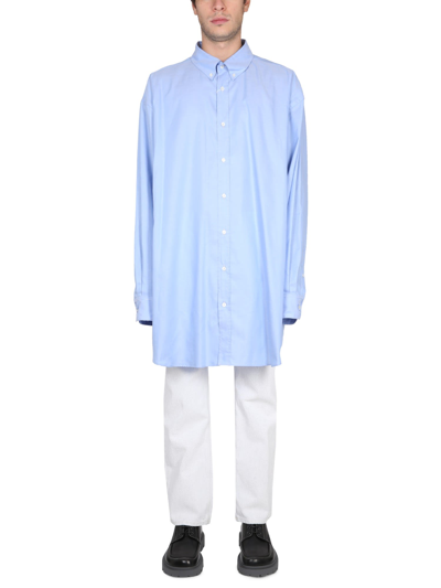 Shop Maison Margiela Oxford Shirt In Blu