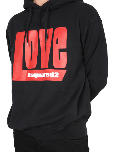 Shop Dsquared2 Love Sweatshirt In Nero