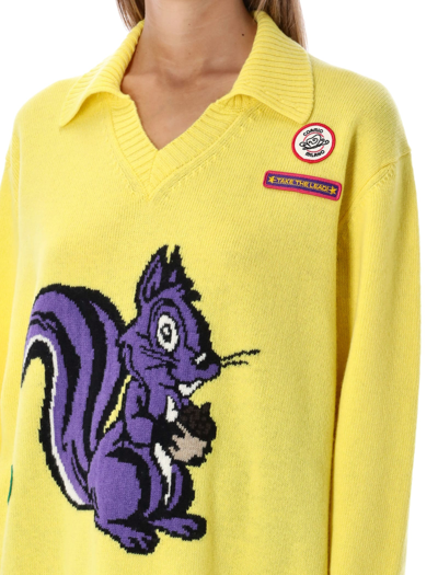 Shop Cormio Emilio Oversize Sweater In Yelllow