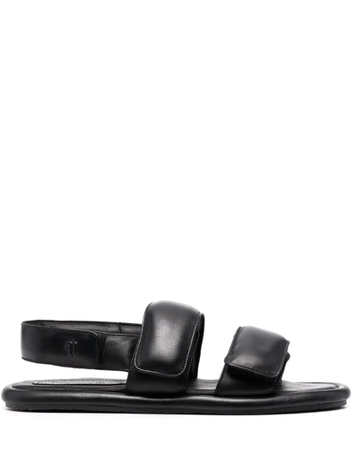 Shop Nanushka Padded Touch-strap Sandals In Black