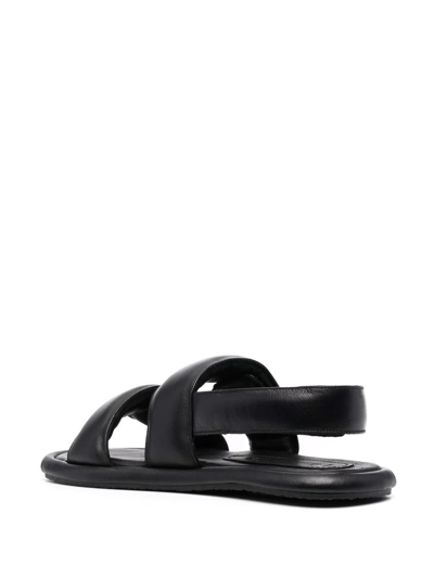 Shop Nanushka Padded Touch-strap Sandals In Black