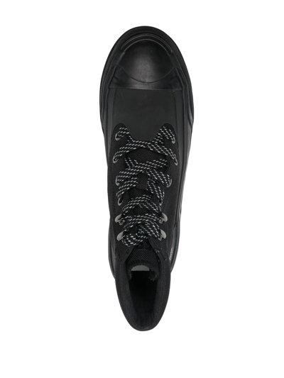 Shop Diesel Hiko Hybrid Lace-up Boots In Schwarz