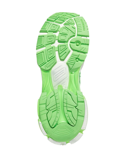 Shop Balenciaga Runner Panelled Sneakers In Green