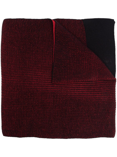 Shop Ferrari Panelled Knitted Scarf In Black