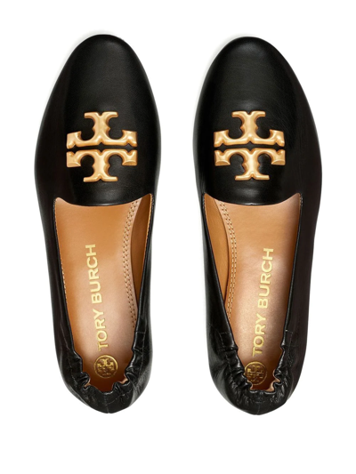 Tory Burch Eleanor Leather Medallion Loafers In Black