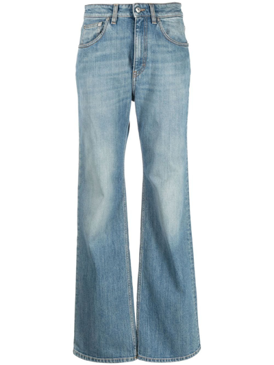 Shop Filippa K Lexie High-waisted Bootcut Jeans In Blau