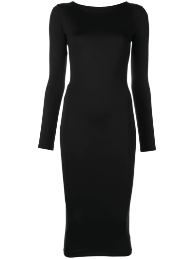 Shop Alix Nyc Eden Open-back Midi Dress In Black