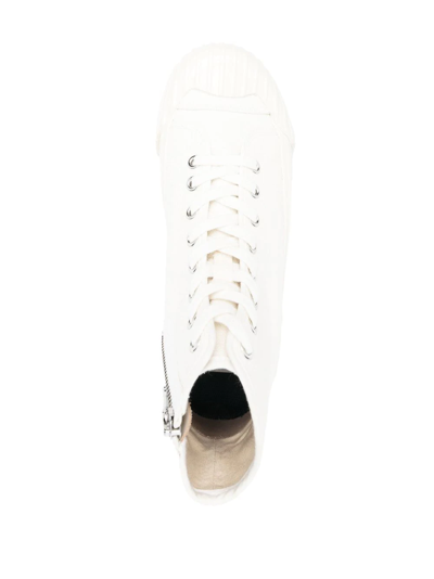 Kenzo School High-top Trainers Off White Female In Weiss