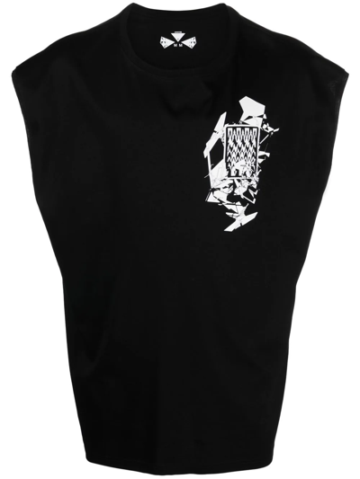 Shop Acronym Graphic-print Tank Top In Schwarz